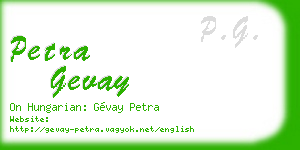 petra gevay business card